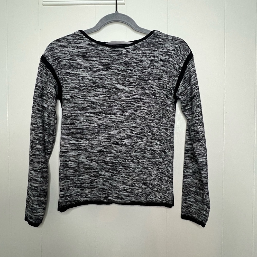 Athleta Black & White Marled Knit Sweater, XXS